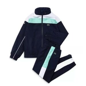 Lacoste Navy, Mint & White Colorblock Track Jacket and Pants